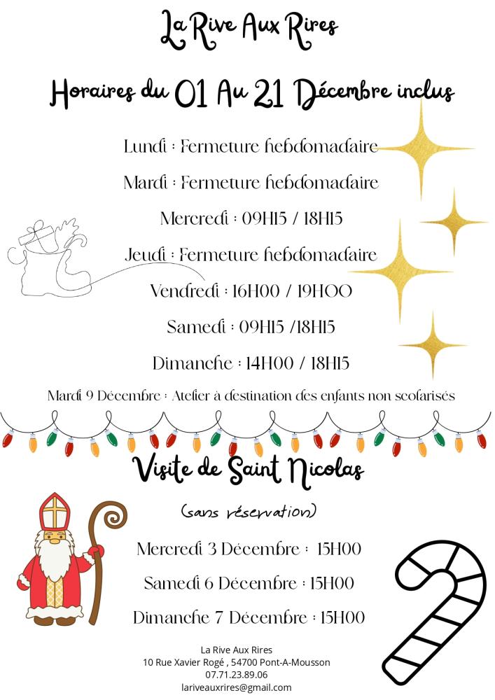 La Rive Aux Rires Horaires Du 01 Au 21 DÃ©cembre (1)_page-0001