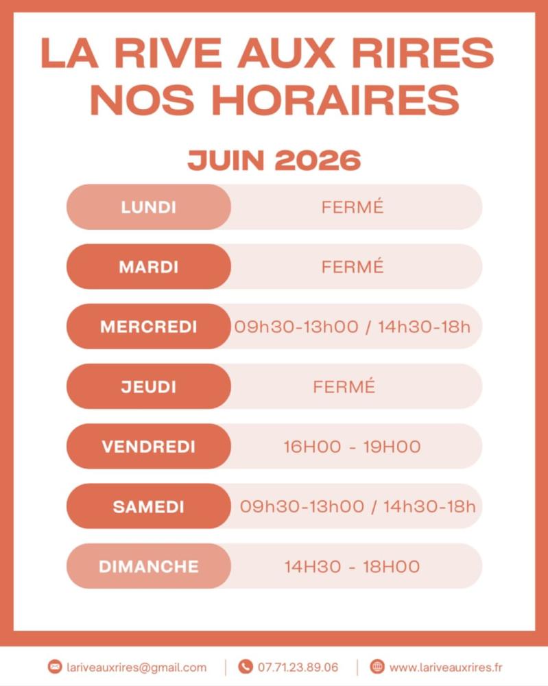 horaire juin 2026